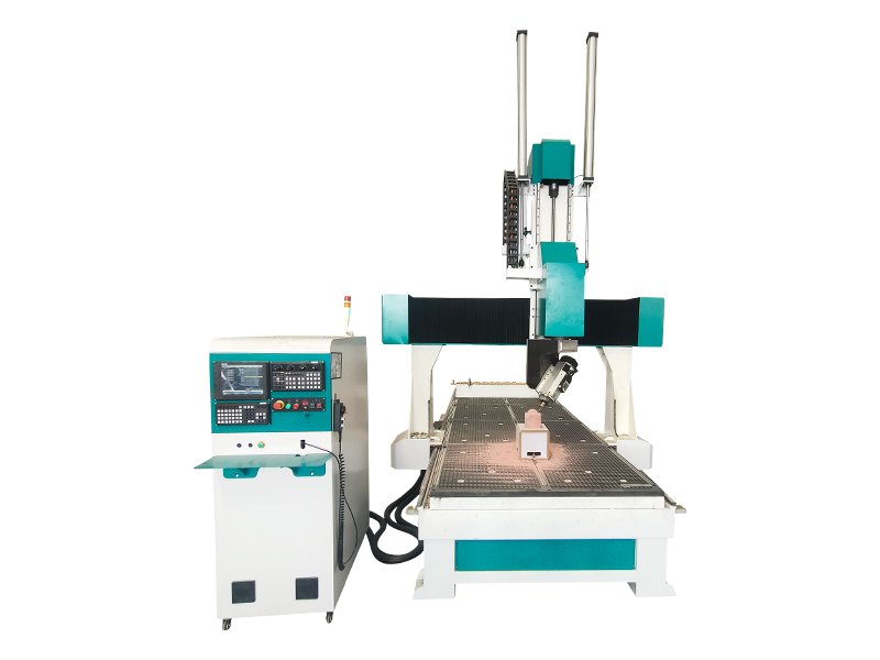1325五軸聯(lián)動雕刻機(jī)龍門動白色配綠色